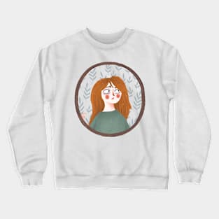 Girl portrait Crewneck Sweatshirt